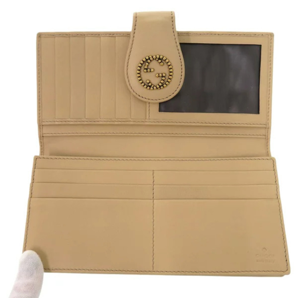 Gucci Guccissima GG Leather Beige Long Wallet Billfold - Picture 5 of 6